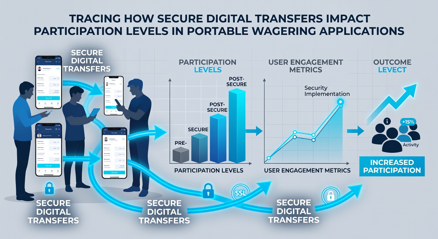 Graph depicting correlation between secure transfer adoption rates and monthly participation levels in portable wagering applications during 2025-2026